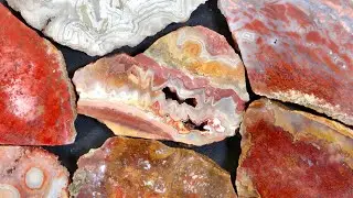Slabbing Crazy Lace and Flame Agate