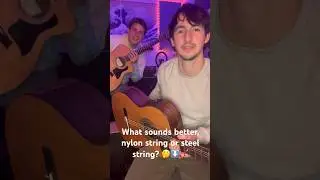 Nylon vs Steel string 🎸 | Which do you prefer? 🤔⬇️ #acousticguitar@dominicflynnguitar