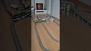 Lego train crash under the bridge - Maersk 10219 vs 60337 & 60197 🚂💥