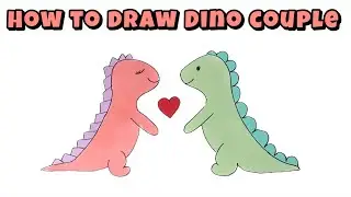 How to Draw Dino Couple – Romantic and Adorable Instructions to Draw