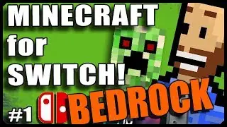 Let's Play Minecraft BEDROCK Nintendo Switch ep 1 - Basement Minecraft Bedrock Solo Survival Part 1
