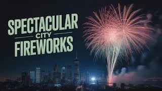 Fireworks Over the City in 4K | New Year Jazz Instrumental | Calm After the Celebration