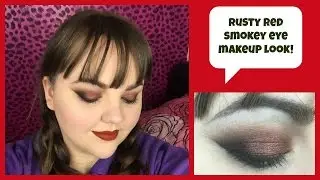 Rusty Red Smokey Eye Makeup Look!