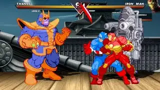 THANOS vs IRONMAN & CAPTAIN AMERICA - Exciting High Level Fight!
