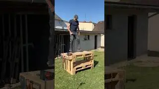 DIY | 4 pallets = 1 workbench ! #diy #workbench #asmr #pallet