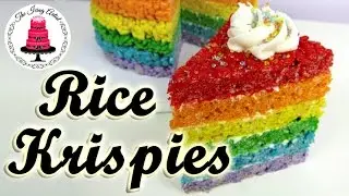 Rainbow Rice Krispie Cake - How To With The Icing Artist