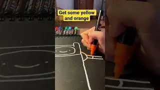 Drawing on black paper to make a glow effect