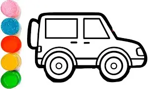 How To Draw a Jeep Car 🚗 Drawing | Car Drawing For Kids | Beautiful Car Drawing