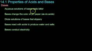 14.1 Properties of Acids and Bases