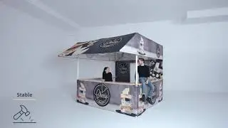 Mastertent Square con tettoia | Montaggio