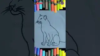 panther #pantherart | simple panther art #leopardart #blackleopardartart #drawingshorts #drawing art