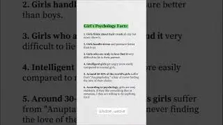 Girl&rsquo;s Psychology Facts 😲 | Interesting Girl Facts About Love, Crush & Mind | Wisdom_Weave
