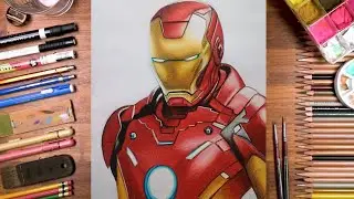 iron man drawing/pencil colour drawing/easy drawing