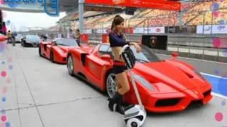 Robin M1 mini segway serviced as logistics for show girls in the racing competition of SCC Supercars