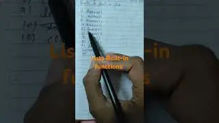 built-in functions of lists #shorts #class11th #class12th #pythonprogramming