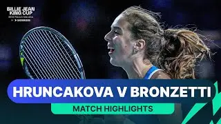 Viktoria Hruncakova v Lucia Bronzetti | Slovakia v Italy 2024 Billie Jean King Cup Final Highlights