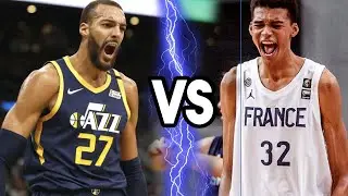 Victor Wembanyama vs Rudy Gobert 1 on 1 Basketball Moves Film Study