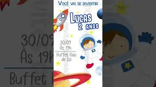 Convite Animado Astronauta
