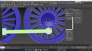 Train Engine Wheel Animation | Locomotion | 3ds Max | 3d Animation | Mechanical Animation 