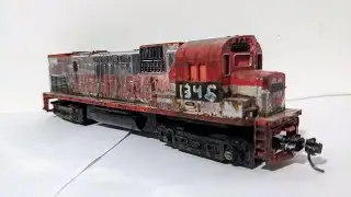 Custom Weathered HO Scale Locomotive