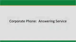Corporate phone  answering service