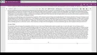 Part 18 Calculation of adjusted ltm numbers of coca cola