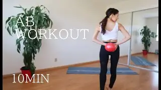 10MIN AB WORKOUT//Super Effective【腹筋】ピラティスボールでさらに効果的10分