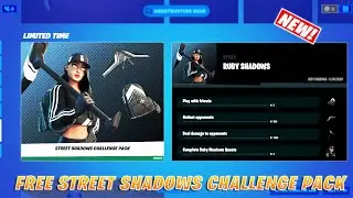 *NEW* FREE Street Shadows Challenge Pack Item Shop Preview & Showcase! Fortnite Battle Royale