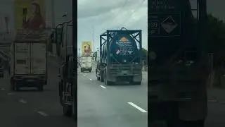Sulfuric Acid Tanker #dangerous #biohazard #toxic #blue #truck #tanker #drive #youtubeshorts #viral