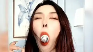OMG..She can swallow it😱
