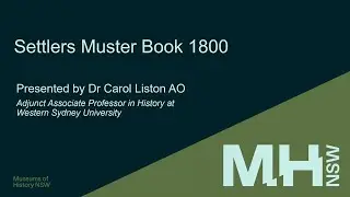 Webinar: Settlers' Muster book 1800