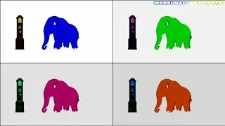 HICKORY DICKORY DOCK  ||  SMALL BABY ELEPHANT WITH A DIFFERENT COLORS 