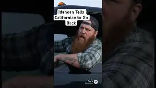 Idaho man in lifted pickup tells California man to go back.