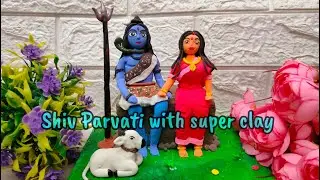 Shiv parvati idol making with clay | DIY Sculpture Art tutorial#diy #craft #miniatureart