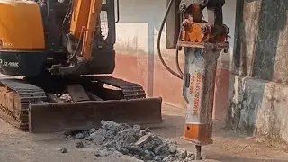 ROCK BREAKER MACHINE WORKING VIDEO 