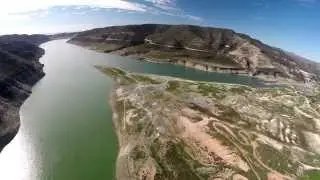 Flying over Kouris Dam