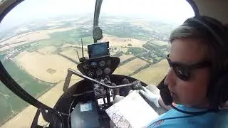 Elstree Helicopters student Peter's Qualifying Cross Country in R22 Elstree to Duxford