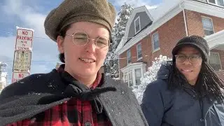 Finally Wearing a Wool Cloak While Shoveling Snow. Ready For Winter!