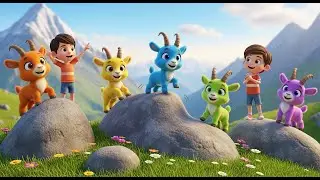 Five Little Ibex Kids Climb Climb Climb | Mountain Animals & Counting Song
