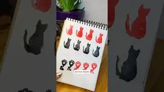 Carimbo de gatinho 🐈&zwj;⬛ #artediy #artesvisuais #arte #artefacil #gatinho #carimbo #gato #catart #cat