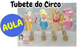 AULA DE BISCUIT: faça um lindo TUBETE do circo ROSA
