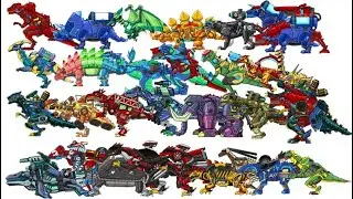Dino robot infinity - T-rex battle in 4 minutes