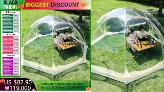 Transparent 8-Person Camping Tent | Portable, Windproof, Quick Setup Outdoor Gear