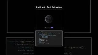 Particles Turn Into Text ✨ | HTML Canvas Magic