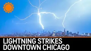Wild night of lightning in downtown Chicago | AccuWeather