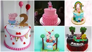Peppa Pig Theme Cake Design idea collection for kids.Boys or Girls  @debakeryjunction