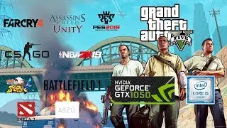 GTX 1050 + i5 8250u 10 Games ( Asus F560UD) Gaming Test