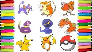 Pokemon coloring pages Pokedex #19 to 26