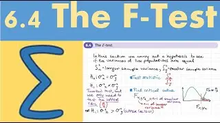 6.4 The F-test (Further Statistics 2 - Chapter 6)