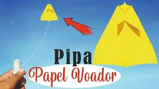Como fazer PIPA de papel voador que voa muito.